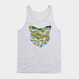 Geode prismatic iridescent gemstone cat - Wiccan Tank Top